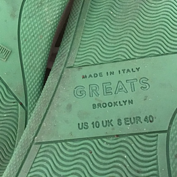 GREATS Women’s Sneakers in White with Green Soles - Picture 6 of 8